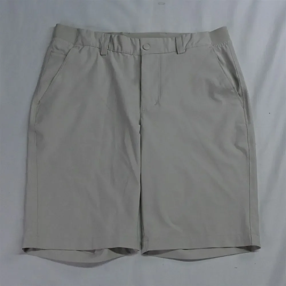 Greg Norman 32 x 10" Khaki Performance Stretch Golf Mens Tech Chino Shorts‎
